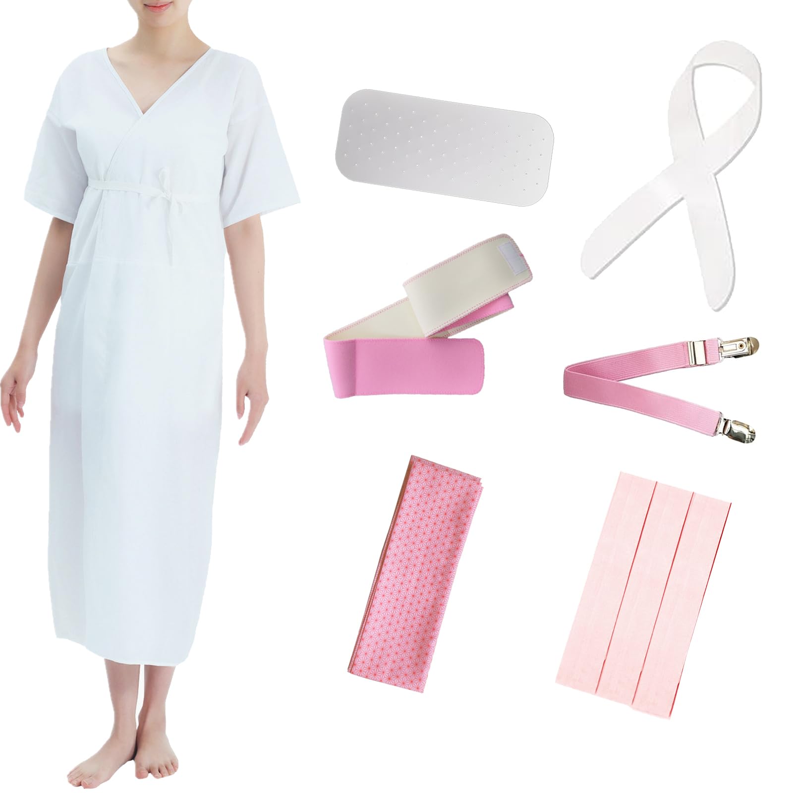 

[TOuWA] Kimono Dressing Set for Short-Sleeve Kimono and Hakama, 9-Piece Washable Kimono Accessories Set (Kimono UndergarmentObi BoardDressing Belt3