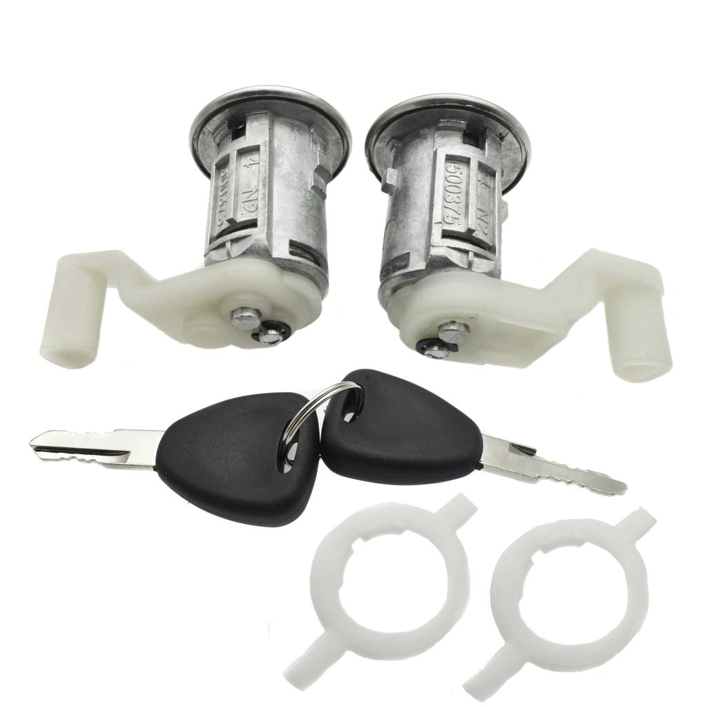 Door Lock Cylinder 2 Key Left Right LH RH For Renault Clio 1998 1999 2000 2001 2002 2003 2004 2005 & Megane Scenic Master Thalia