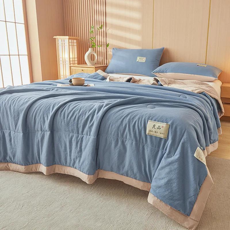 

7A антибактериальное летнее прохладное одеяло, летнее облачное мягкое прохладное одеяло для кондиционера, четырехпредметное, машинная стирка, соевое одеяло, лето 150x200cm 1pcs