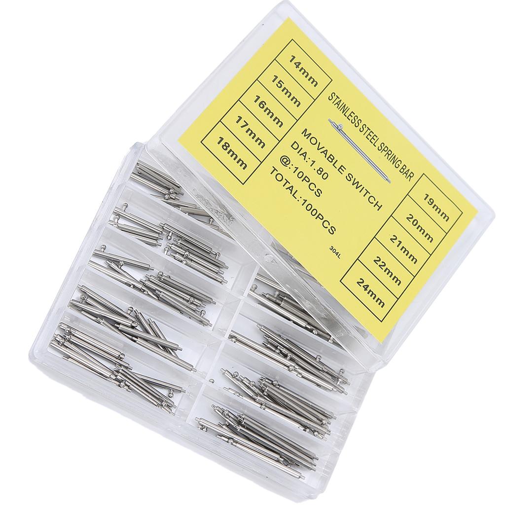 1.8mm / 0.07in Thickness Quick Release Spring Bars Strap Link Pins Watch Repair Tool
