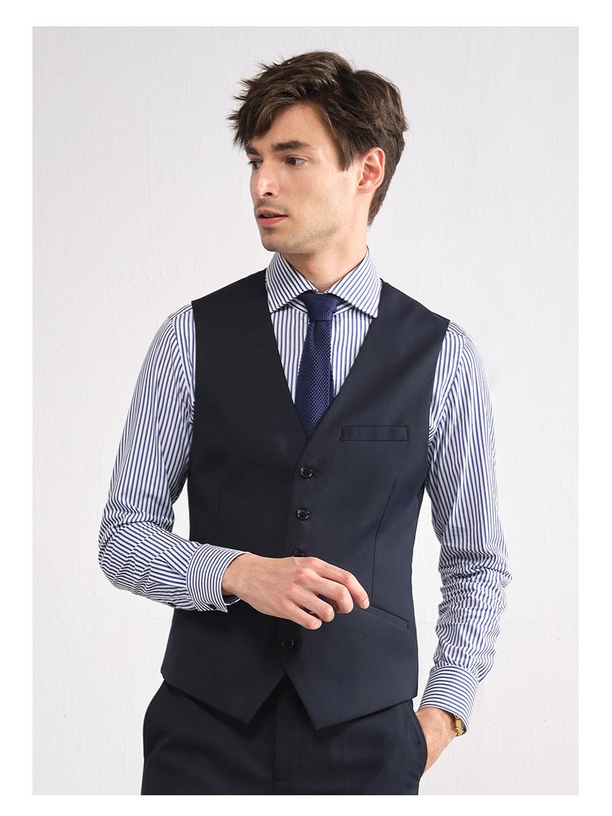 

302 Men s High-End Formal Business Vest - Solid Color, Light Luxury, Professional Commute Suit 46 Темно-синій