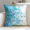 Cracked Ice Pattern Cushion Cover Soft  EasyWash Pillow Case  Versatile for Couch Bed Travel and Office