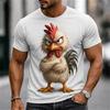 Men's Abstract and Whimsical Animal Print T-Shirt Summer Casual Round-Neck Short-Sleeve Outdoor Streetwear-Style Men's Top