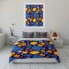 Colorful Ocean-Themed Patterned Set Exquisite Three-Piece Bedding Set Gift For Kids And Adults