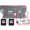 1set Car 12V 500W 2 Channels Mini Hi-Fi Stereo Audio Amp Subwoofer Aluminum Alloy Red L/R Speaker Power LED Indicator