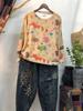 Women's Autumn 2025 Mink Cashmere Pullover: Loose Fit, Round Neck, Slimming Long Sleeve Sweater.
