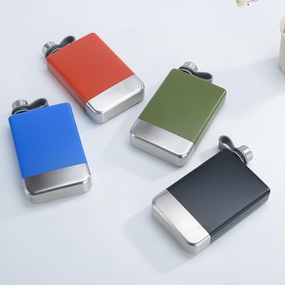 

Stainless Steel Liquor Flask 9oz Pocket Wine Bottle Household Flagon Whiskey