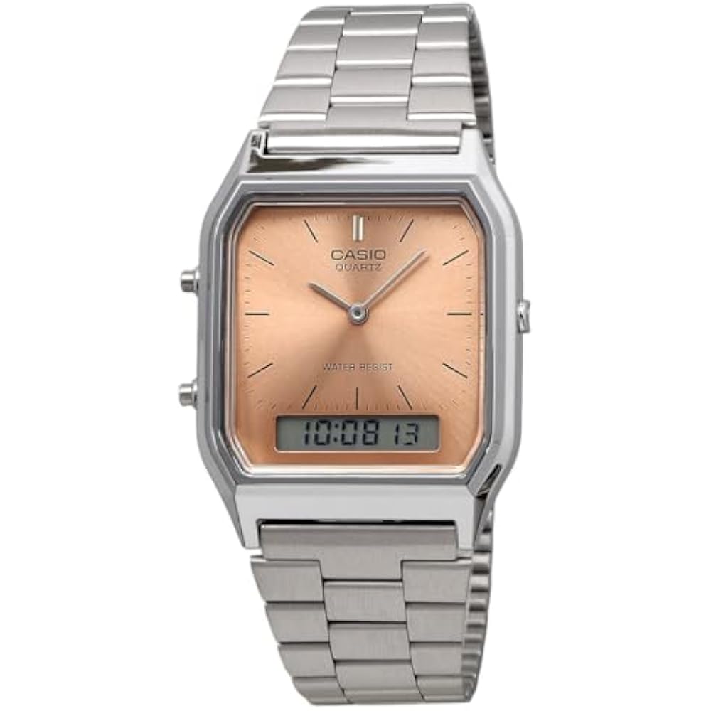 [Casio] CASIO ANA-DIGI Quartz Watch Vintage Series AQ-230A-2A1MQY Unisex Dual Time Ice Blue Overs...
