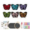Punch Needle Coaster Kit 6Pcs Animal Frog Punch Needle Embroidery Kits for Beginners Art Work Decor Coasters Kit