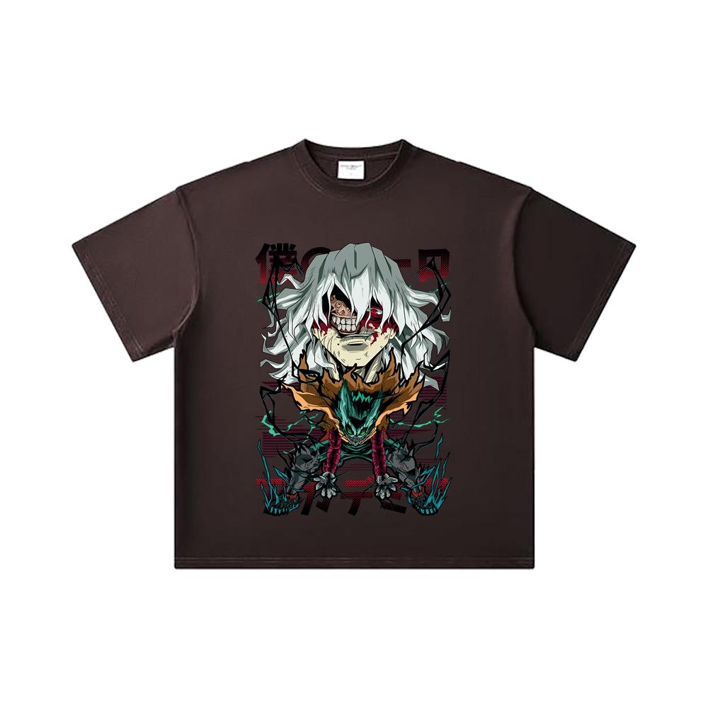 260 GSM Double Yarn 32 Count 100% Cotton My Hero Academia V9 Shigaraki Print Unisex Heavy Cotton T Shirt