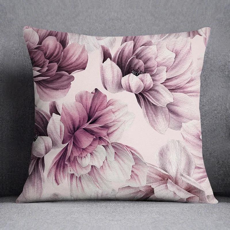 Fashion Classic Square Decorative Pillowcase Rose Pattern Living Room Sofa Cushion Pillow Home Decor