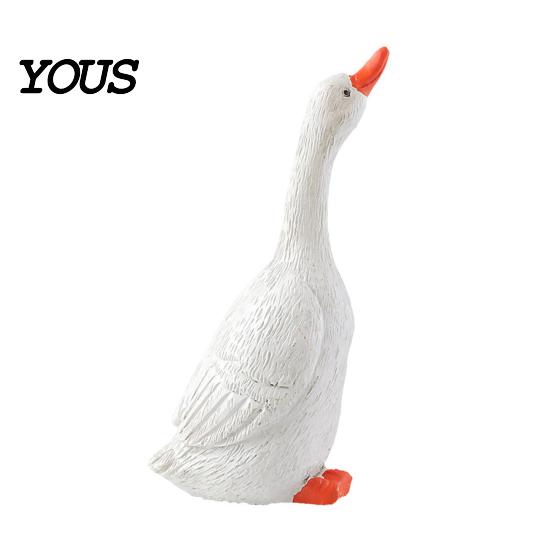 Weather Resistant Garden Decor Realistic Goose Ornament, Miniature Resin Figurine, Statue Yard Figurines for Outdoor Micro Landscape Bonsai Patio