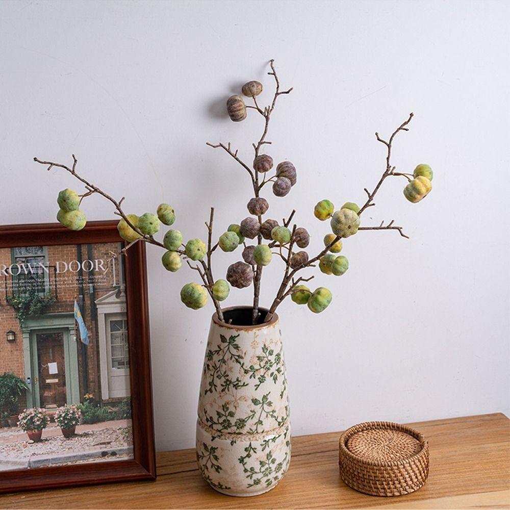

Realistic Artificial Pumpkin Branches 12-Fruit Fake Plants Simulation Pumpkin Halloween