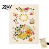 Aesthetic Wall Hanging Decor 2027 Calendar with Wind And Flower Illustrations, Hand-Painted Retro Linen Hand Painted Texture Paper, 12 Month