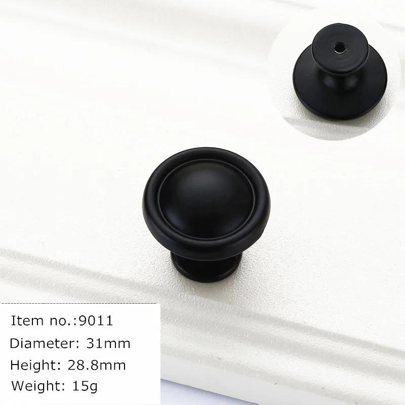 Poignées Noires Modernes pour Meubles Boutons d'Armoire et Poignées de Cuisine Boutons de Tiroir Tirants d'Armoire Poignées d'Ensemble Boutons