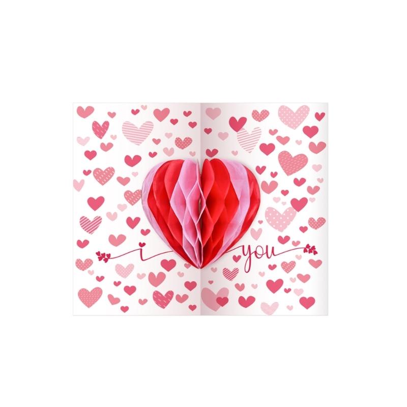 3D Popup Valentine s Day Card for Unique Party Celebration Handmade Greeting Card with Envelope Elegant Birthday Gift 1