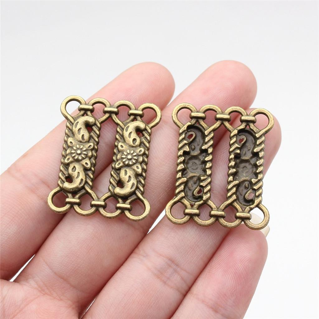 

Аксесуари Деталі Чотири отвори З єднувач для намиста Мінімалістичні Ювелірні Компоненти QA023 A02-5pcs-25x30mm