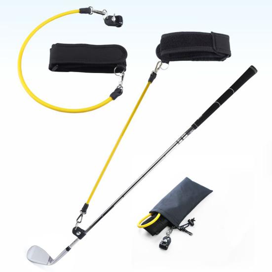 1 Set Golf Swing Trainer Flexible Ergonomic Strong Toughness Correct Posture Swing Power Elasticity Exercise Rope Golf Sports