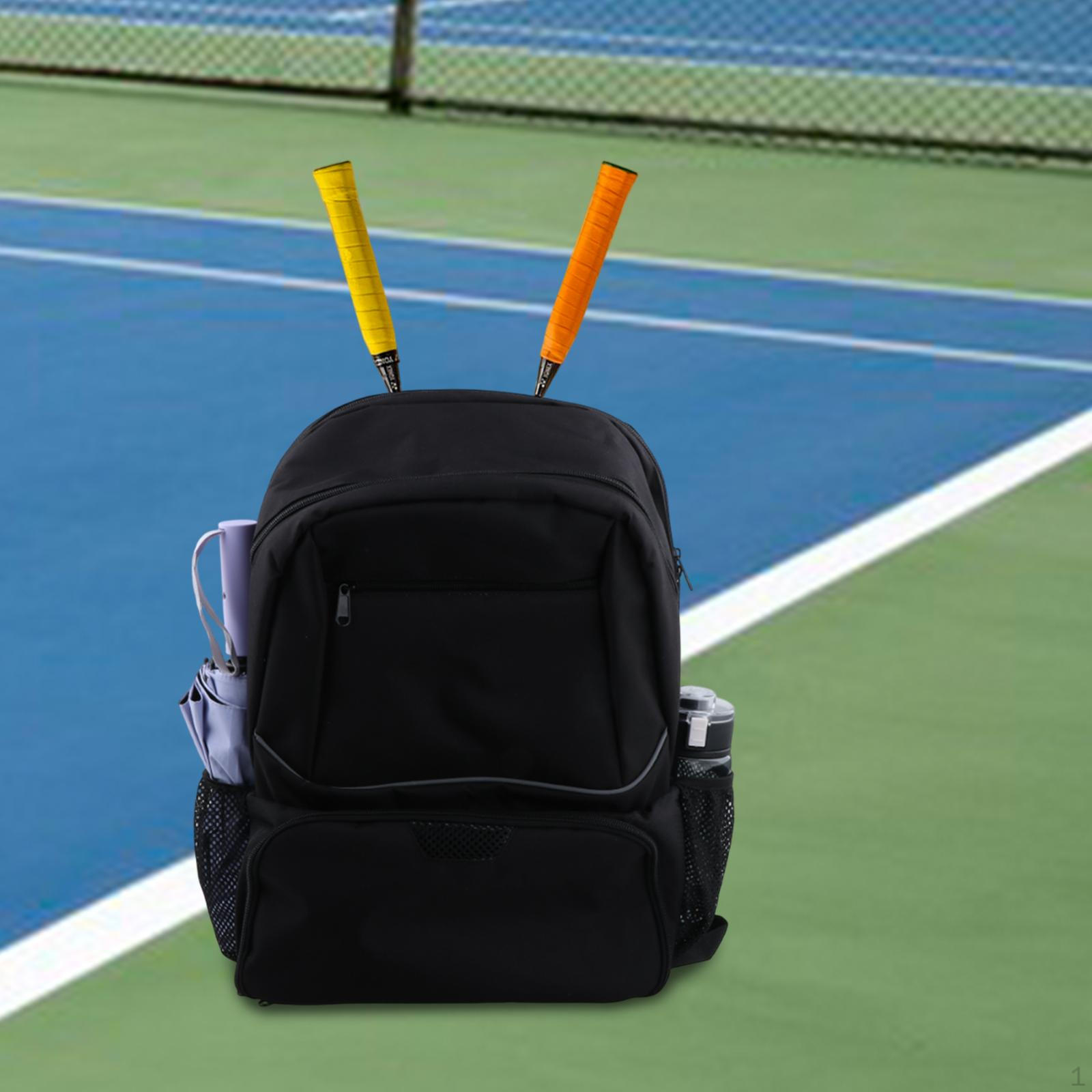

Рюкзак для бадминтона и тенниса с держателем для очков для спортивных путешествий чёрный