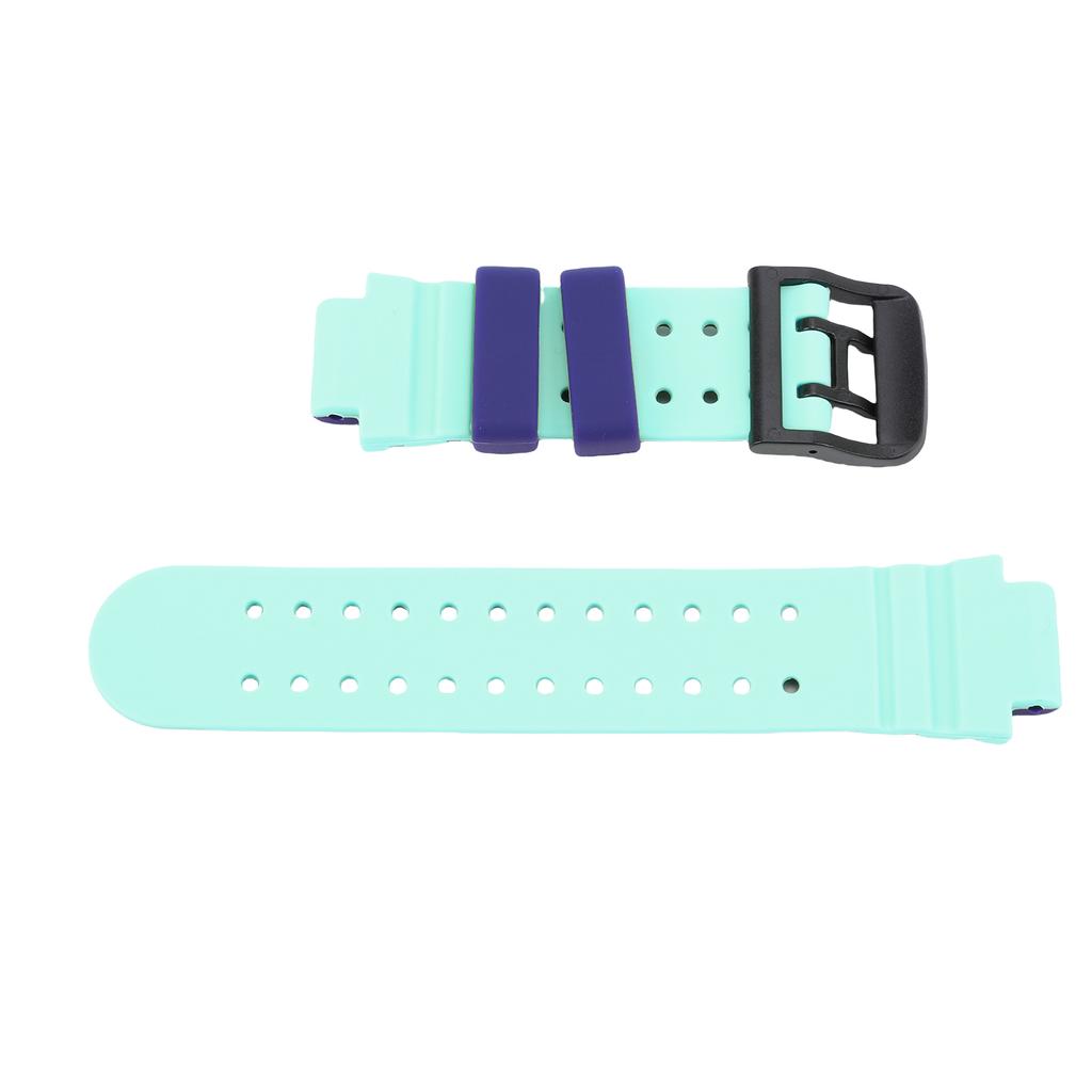 15mm Kids Smart Watch Band Water Proof Soft Silicone Replacement Strap for Running Hiking Sports Blue Green