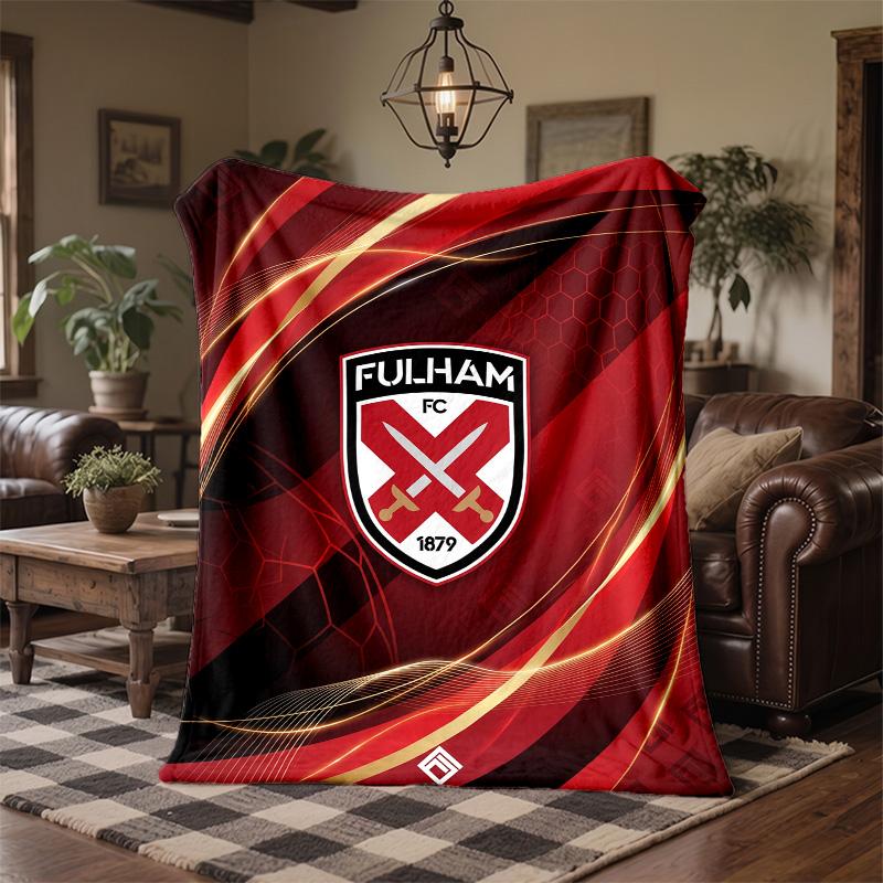 Fulham Football Print Flannel Blanket Soft Warm Sofa Bed Throw Blanket For Home Office Bedroom