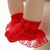 Super Soft Toddler Ruffle Ankle Socks Double-Layer Princess Dress Socks Infant Bow Socks