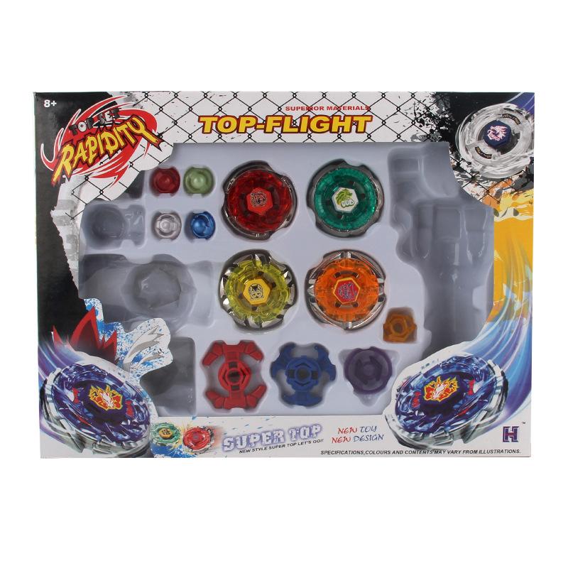 

Alloy Durable Spinning Top Toy Collection With Four Colorful Designs For Play Orange 680g