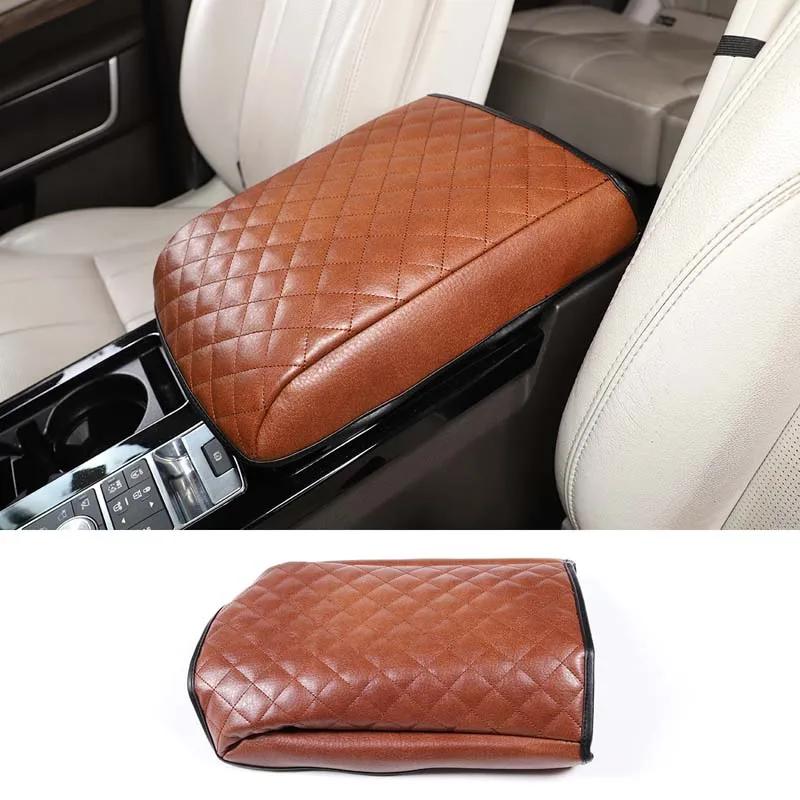 

For Land Rover Discovery 5 17-22 armrest box cover center armrest pad car interior anti-scratch dust mat cover leather material