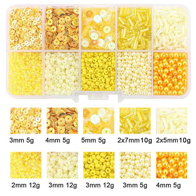 Czech Charm Crystal Glass Beads Sequin Box For Jewelry Making Kits DIY Handmade Bag Shoes Garments Embroidery Sewing Set