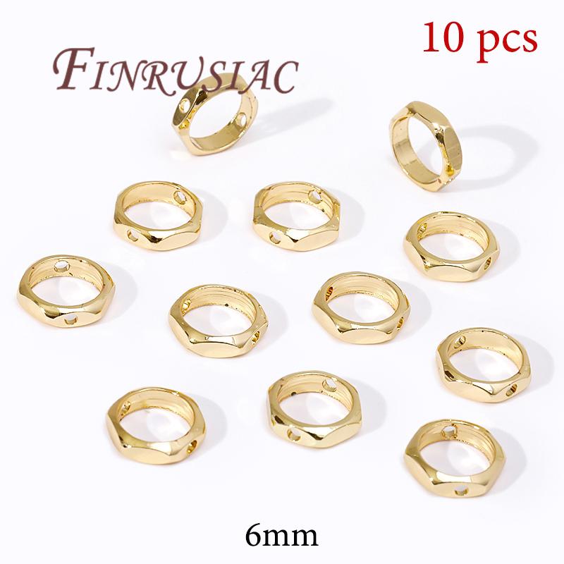 14K Gold Plated Circle Frames,Bead Frame,Bracelet Making Supplies,Jewelry Accessories,Spacer Beads Connectors