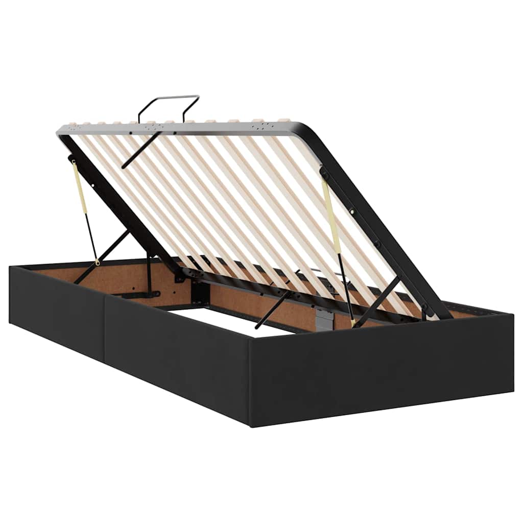 Storage Bed with Mattress Black 90 x 200 cm Velvet