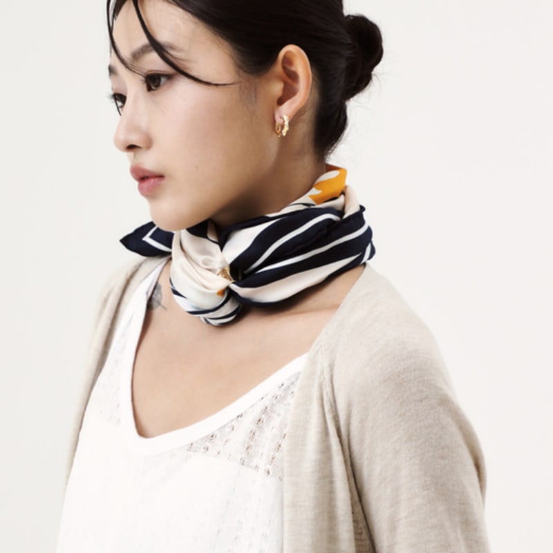 ONSZ Botanical Cotton Split Silk Scarf