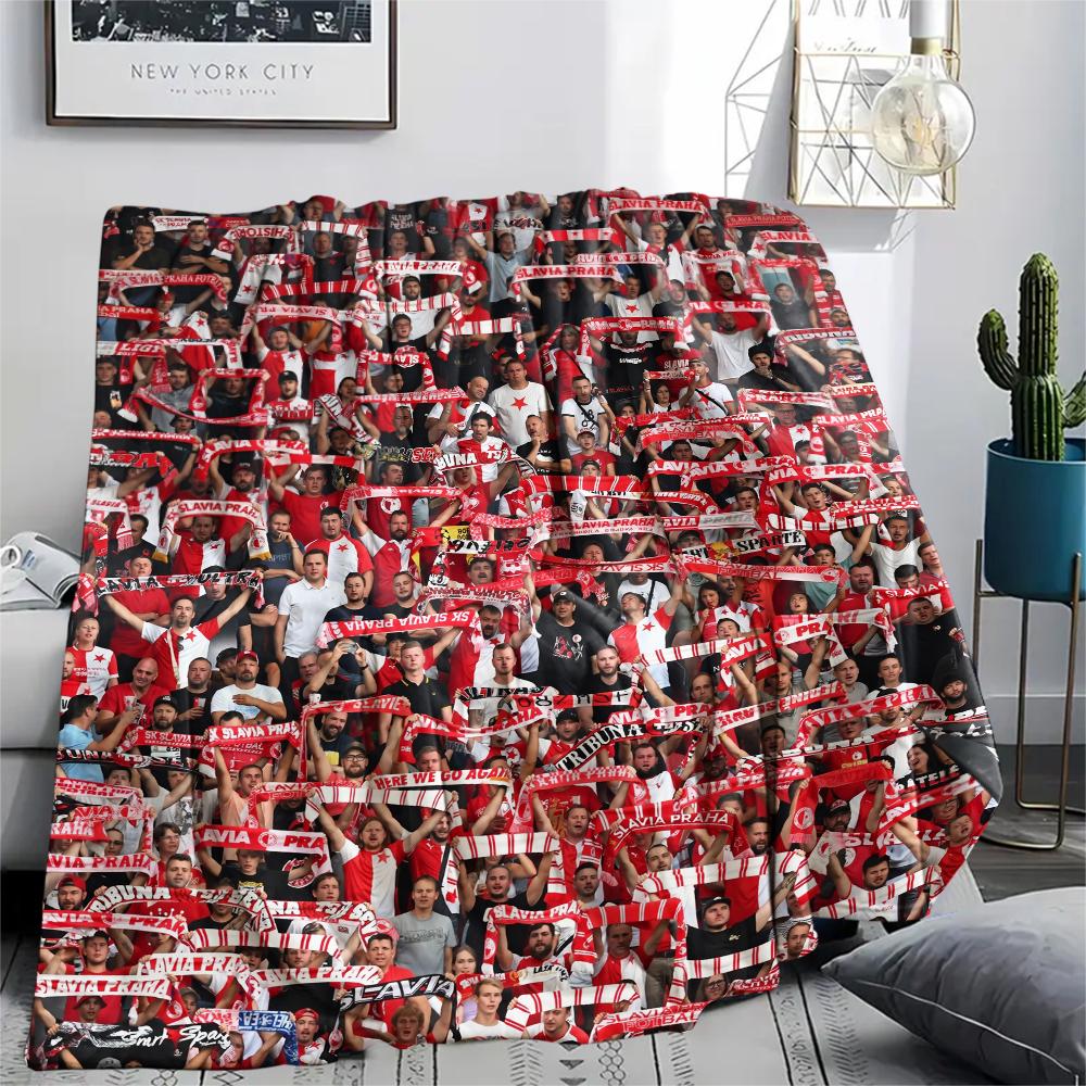 

SK Slavia Praha,pattern Flannel Blanket, High quality Comfortable for All Seasons, Home Decor, Warmth and Comfort, Perfect for Gifts. 130cm x 150cm