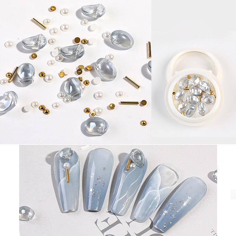 Accesorii Nail Art Spar Pearl Oțel Minge Nit Wind Mixed Nail Shell Stone Accesorii Nail Art