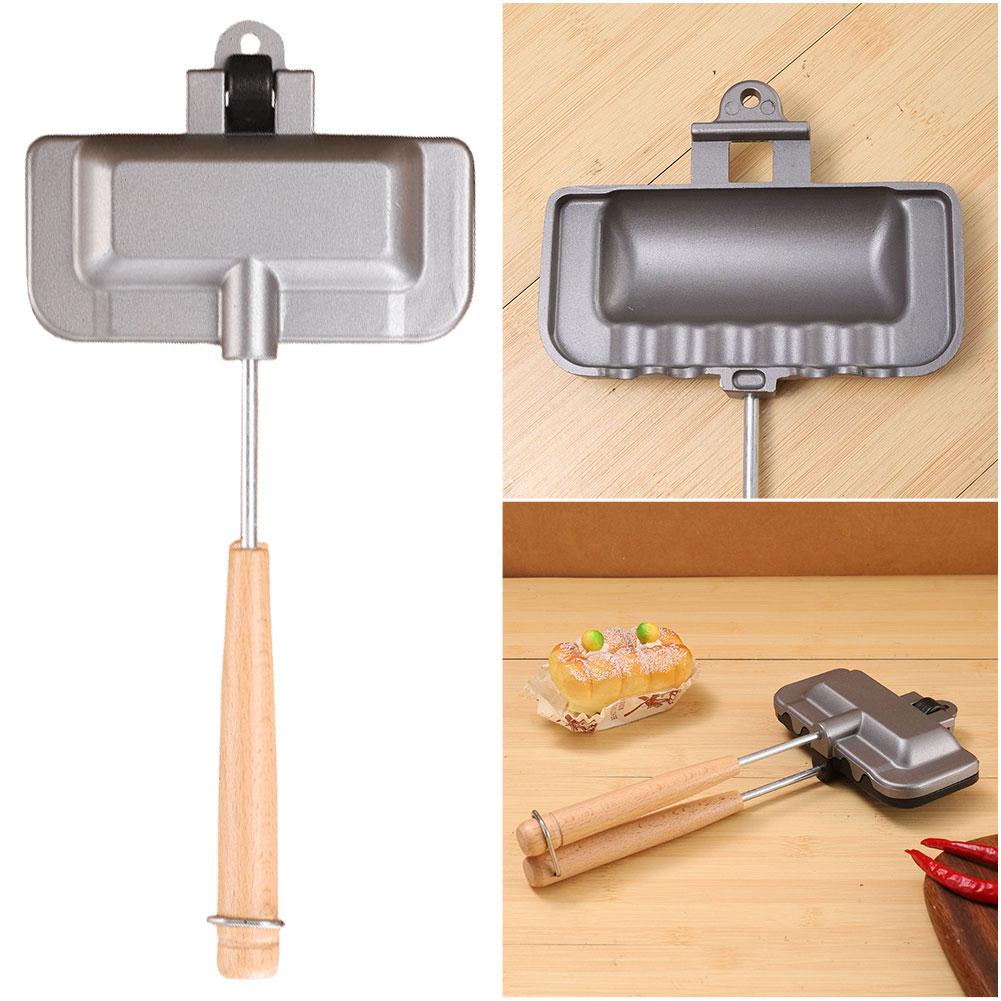 Hot Dog Toaster Non Stick Aluminum Alloy Bread Toast Breakfast Machine Sandwich Maker Waffle Pancake Baking Barbecue Oven Mold