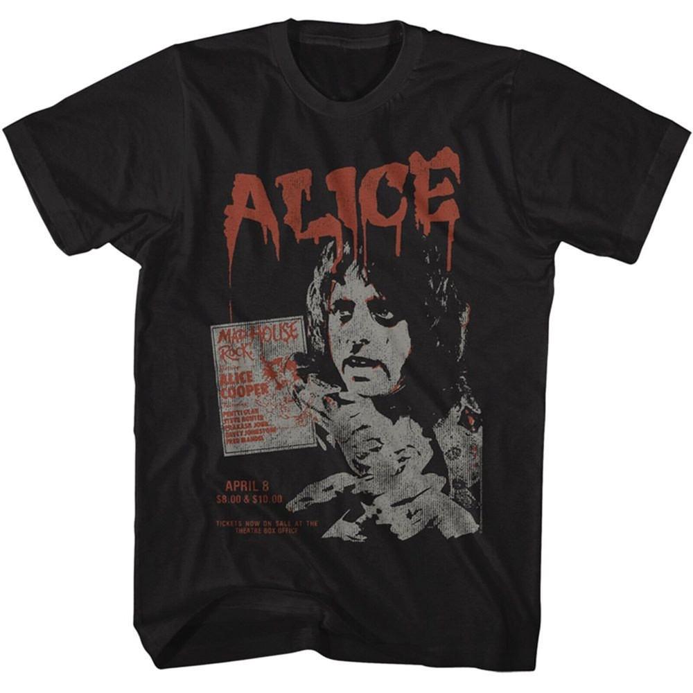 Alice Cooper Madhouse Rock Black Adult T-Shirt Unisex T-Shirt S