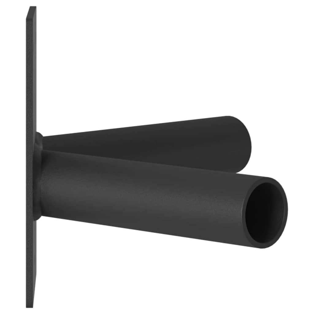 Flagpole Holder Black 11.5 X 7.5 X 0.2 Cm Steel
