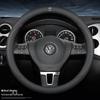 Volkswagen Steering Wheel Cover for Lavida, Bora, Sagitar, Magotan, Santana, Lamando, Tiguan L, Tayron - Four Seasons Genuine Leather.