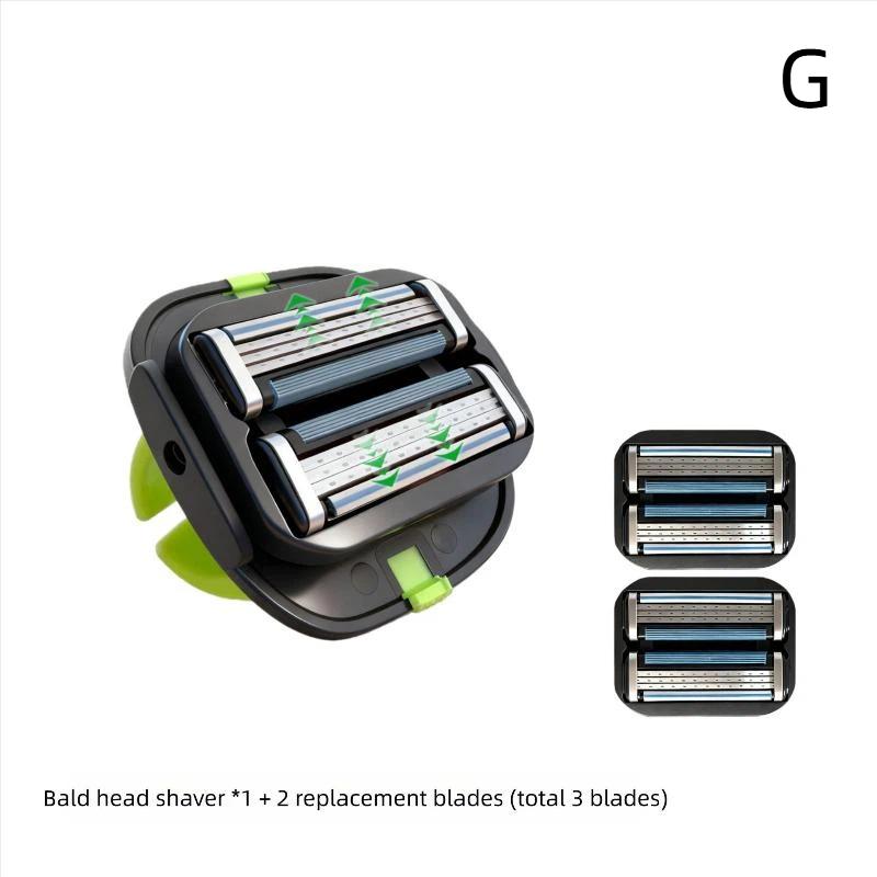 Men'S Convenient Multi-Blade Shaver Effortless Bald Head & Body Hair Grooming For Unisex Washable Shave Clean In One Strok