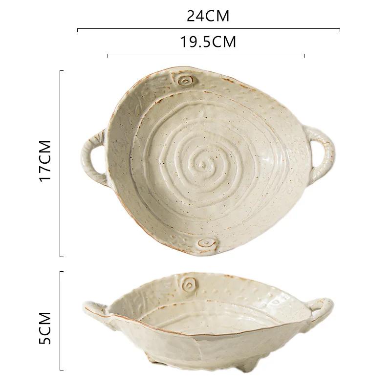 Ceramic Bowl Luxury Ramen Noodle Bowl Fruitplate Kitchen Utensils Microwave Creative Tableware Table Services Pretty Decoration