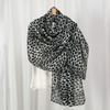 Écharpe Hijab Imprimé Léopard Coton Lin Femme Hijabs Musulmans Dame Mode Longs Châles Cape Turban Islim Bandeau pour Cheveux Bandeau