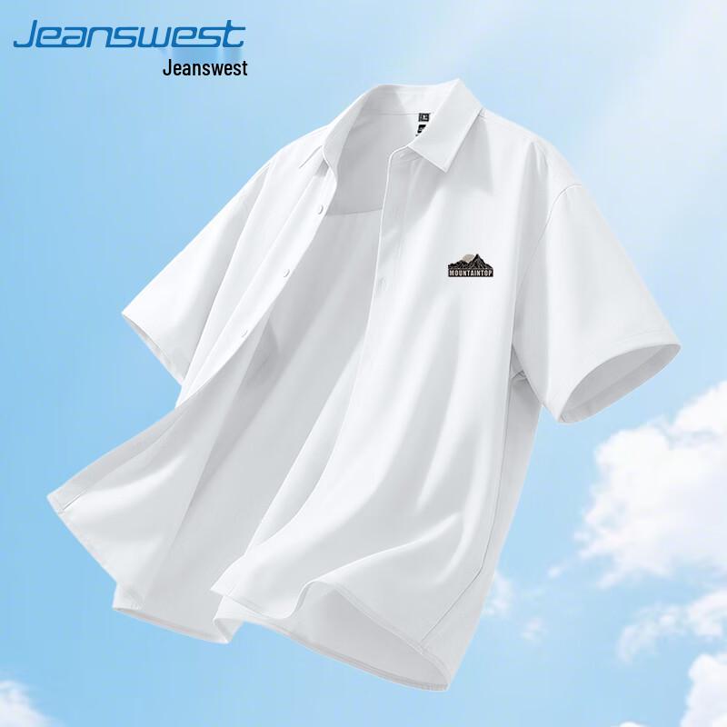 Мужская американская ретро рубашка с коротким рукавом свободного кроя Jeanswest 3XL