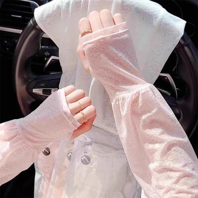 Lace Ice Silk Arm Sleeves for Women – Breathable, UV Protection, Ideal for Summer Outdoors & Cycling