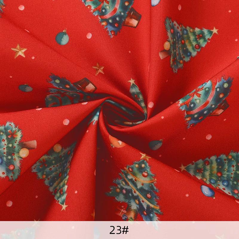 0.5m/1m/5m Gingerbread Man Print Christmas Style Fabric For Sewing Tablecloths Sofa Pillowcase Christmas Decoration DIY Fabrics