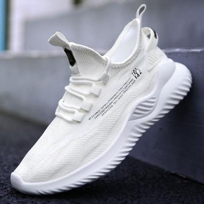 Men's Shoes Summer Sneakers Comfortable Breathable White Shoes Flyknit Breathable Casual Shoes