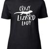 Crazy Lizard Lady Daunisex Frauen Kurzarm Tailliertes T Shirt Vintage Homme Versatile Graphic Fashion Designer Clothes