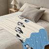 Hemmed Flannel Fleece Blanket Cute Panda Series Super Soft Warm Throw for Home, Couch, Christmas & Halloween