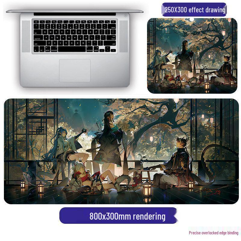 Arknights Chen Amiya Skadi 2D Game Large Mouse Pad for Home Desk