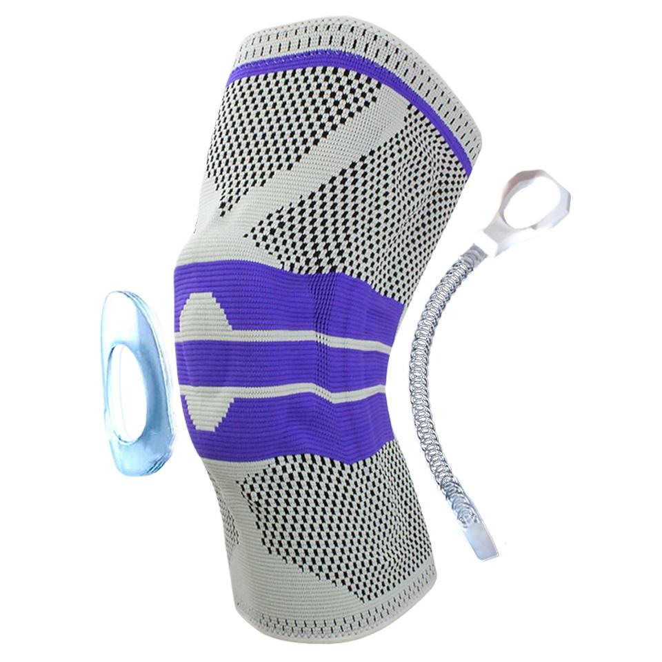 1pc Basketball Guard Gear Silicone Padded Knee Pads Knee Pads Support Protector Meniscus Patella Protector Athletic Protection M