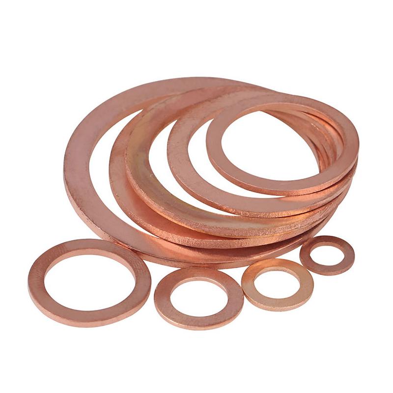 Red Copper Thickened Sealing Washer for Marine Metal Screw Spacer (M3-M60)